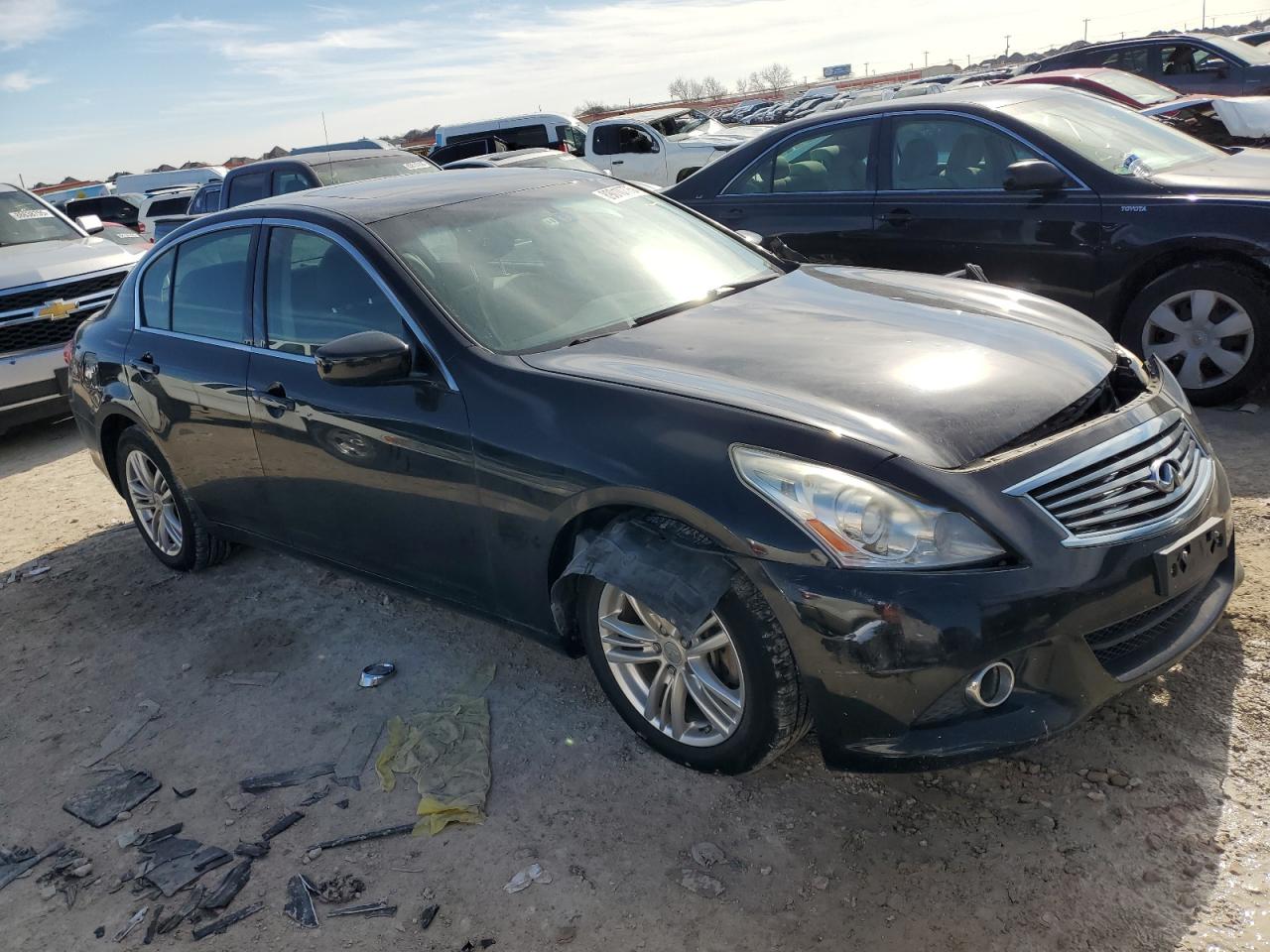 2013 Infiniti G VIN JN1CV6AR5DM358842 Copart auction photo, front end damage thumbnail 4