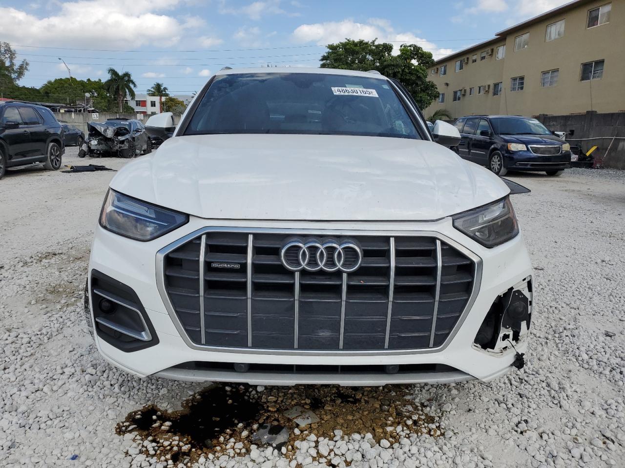 2021 Audi Q5 VIN WA1AAAFY5M2108025 Copart auction photo, side / undercarriage damage thumbnail 5