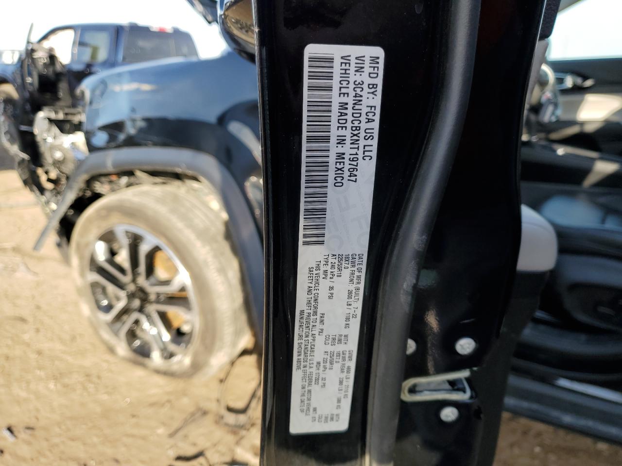 2022 Jeep Compass VIN 3C4NJDCBXNT197647 Copart auction photo, front end damage thumbnail 13