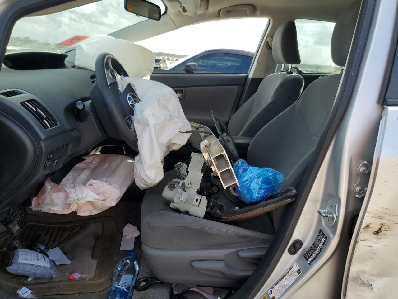 2012 Toyota Prius VIN JTDKN3DU6C1594813 Copart auction photo, all over damage thumbnail 7