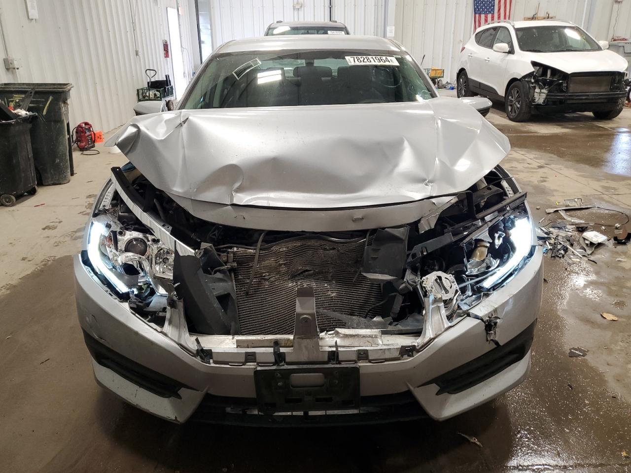 2017 Honda Civic VIN 19XFC2F58HE018121 Copart auction photo, front end damage thumbnail 5