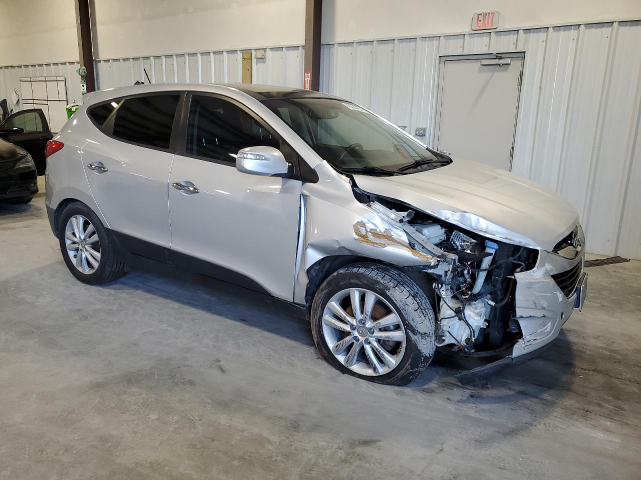 2013 Hyundai Tucson VIN KM8JU3AC9DU599722 Copart auction photo, front end damage thumbnail 4