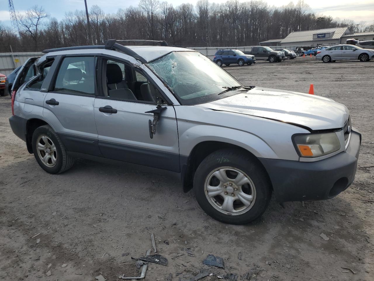 2003 Subaru Forester VIN JF1SG63603H754437 Copart auction photo, top/roof damage thumbnail 4