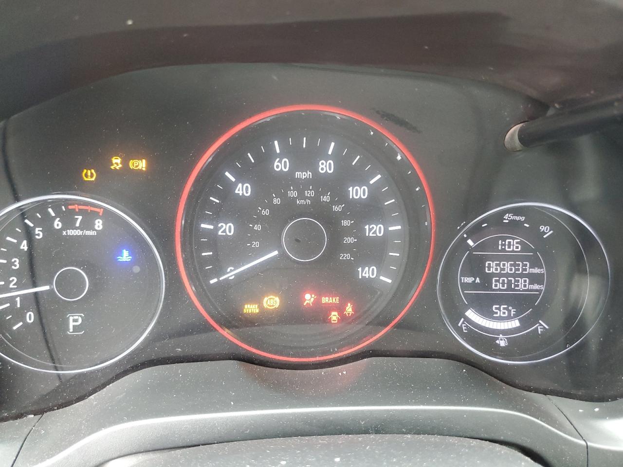 2020 Honda HR-V VIN 3CZRU5H14LM716126 Copart auction photo, front end / minor dent/scratches damage thumbnail 9