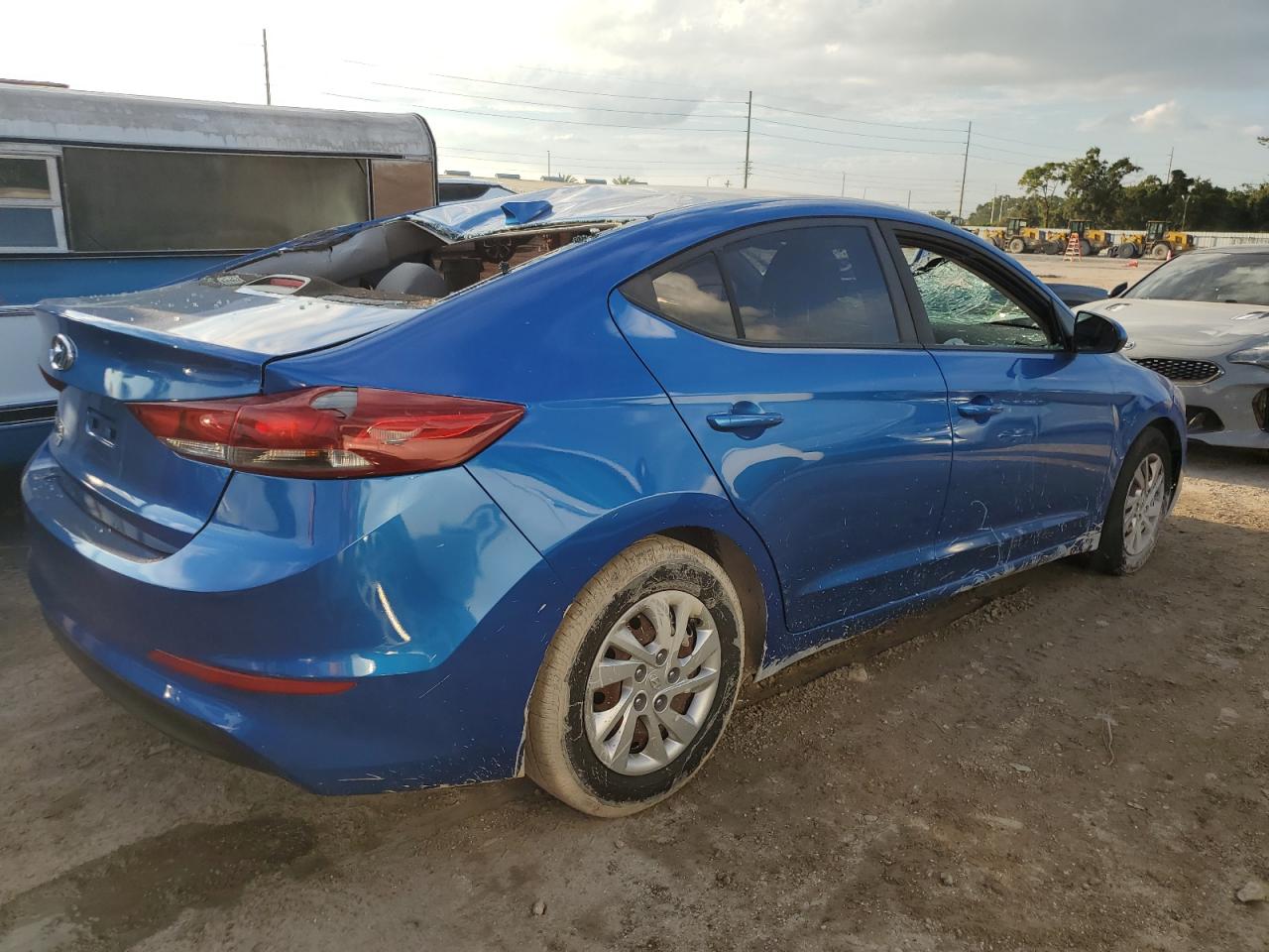 2017 Hyundai Elantra VIN 5NPD74LF6HH210766 Copart auction photo, top/roof damage thumbnail 3