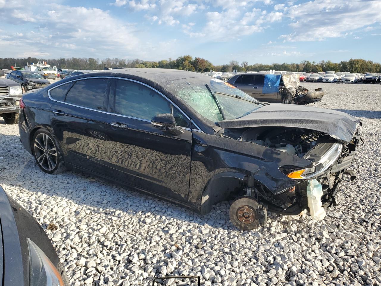 2019 Ford Fusion VIN 3FA6P0K98KR181486 Copart auction photo, front end damage thumbnail 4