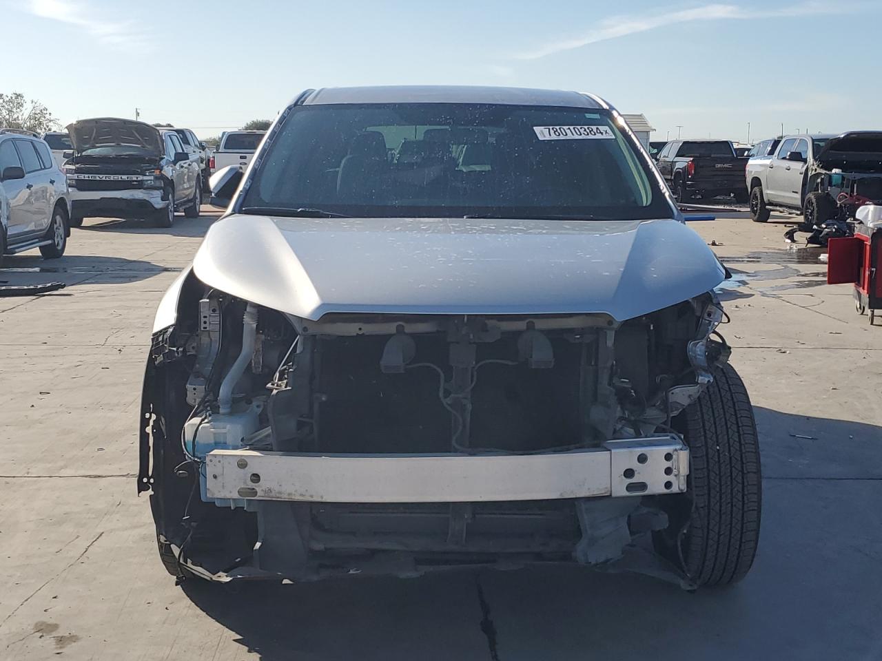 2015 Toyota Highlander VIN 5TDZKRFH0FS059784 Copart auction photo, front end / side damage thumbnail 5