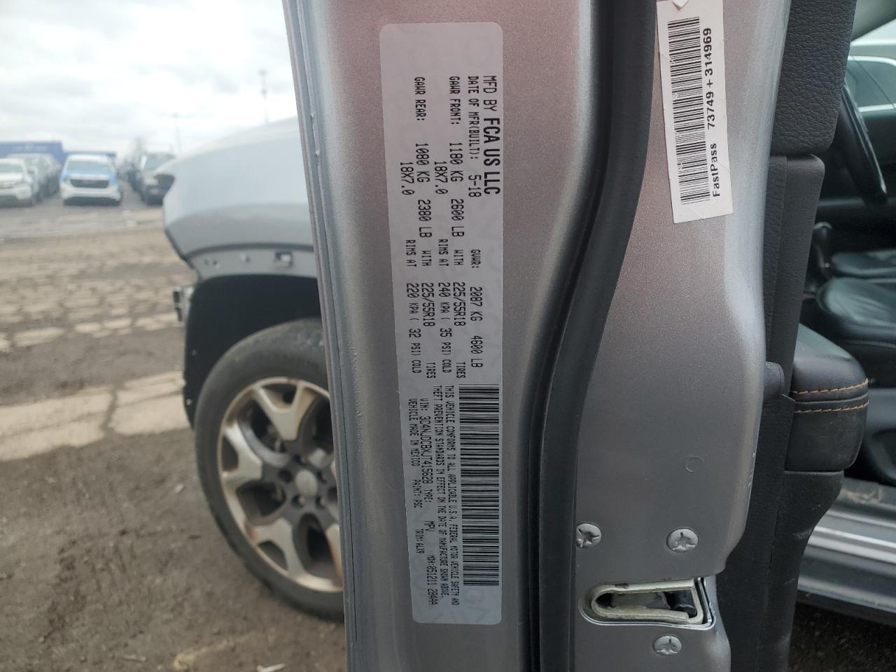 2018 Jeep Compass VIN 3C4NJDCBXJT415628 Copart auction photo, rear end / front end damage thumbnail 13