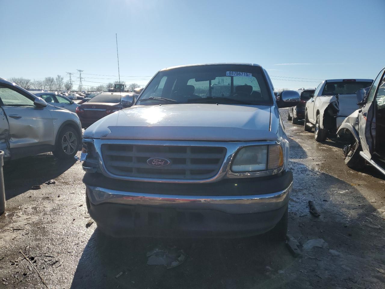 2002 Ford F-150 VIN 1FTRX17L52NA26169 Copart auction photo, side damage thumbnail 5