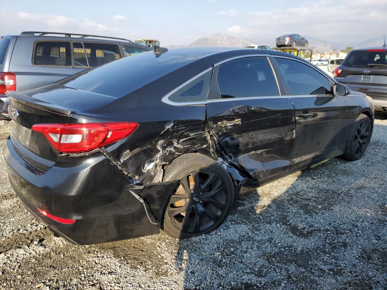 2015 Hyundai Sonata VIN 5NPE24AF0FH119270 Copart auction photo, rear end / side damage thumbnail 3