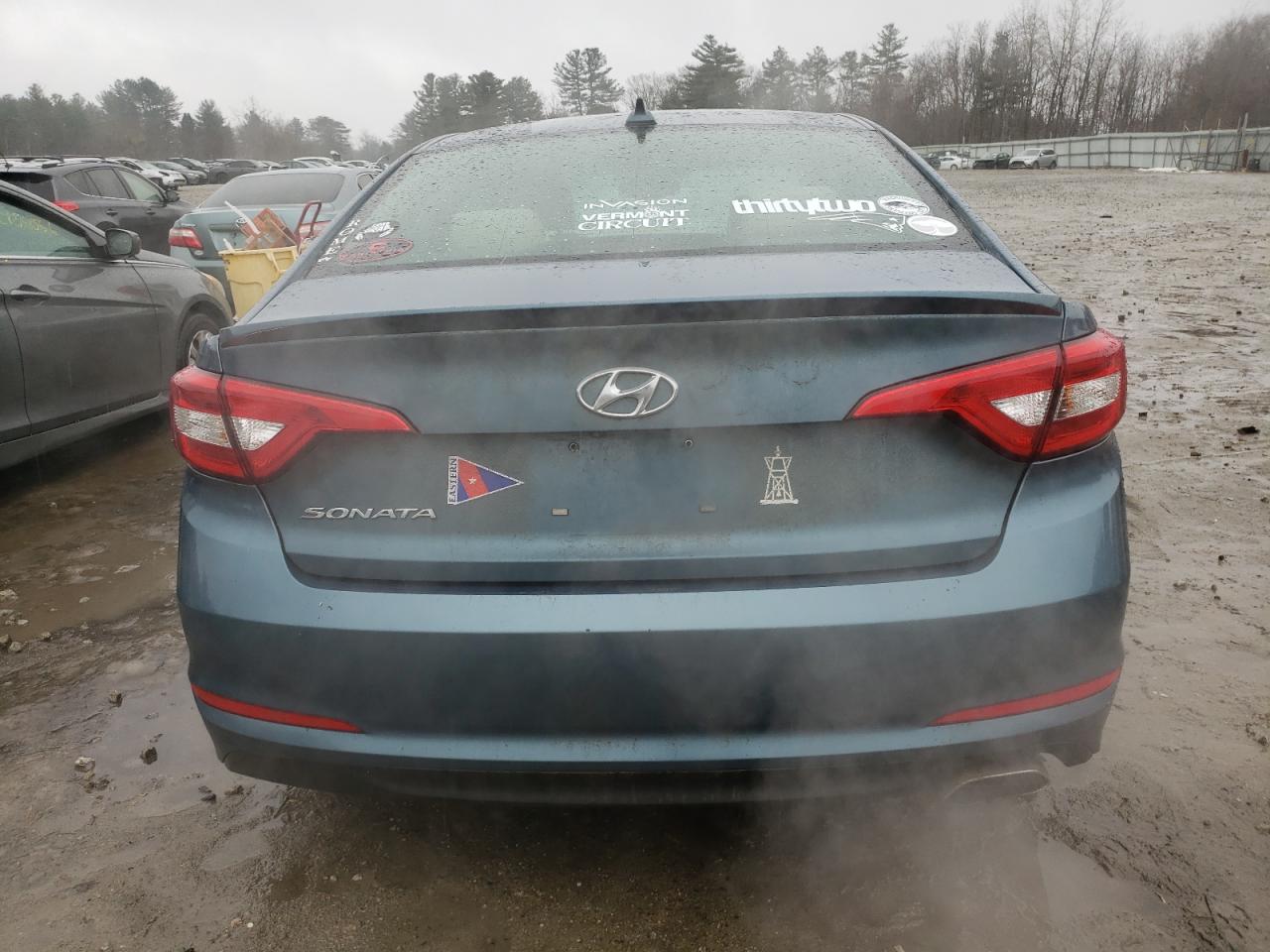 2017 Hyundai Sonata VIN 5NPE24AFXHH503737 Copart auction photo, front end / side damage thumbnail 6