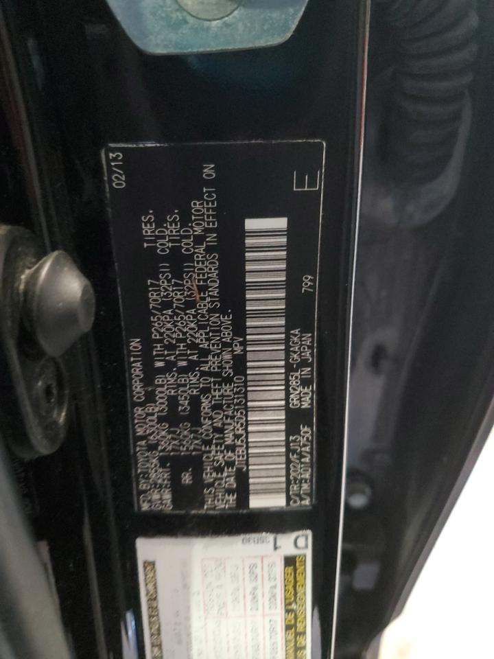 2013 Toyota 4Runner VIN JTEBU5JR5D5131310 Copart auction photo, all over / minor dent/scratches damage thumbnail 13