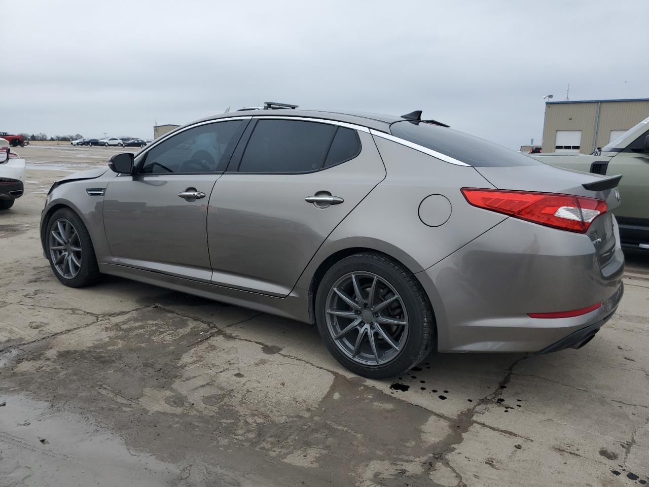 2013 KIA Optima VIN 5XXGR4A61DG233761 Copart auction photo, front end / hail damage thumbnail 2
