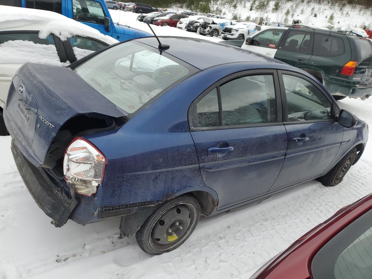 2010 Hyundai Accent VIN KMHCN4AC2AU417592 Copart auction photo, rear end / front end damage thumbnail 3