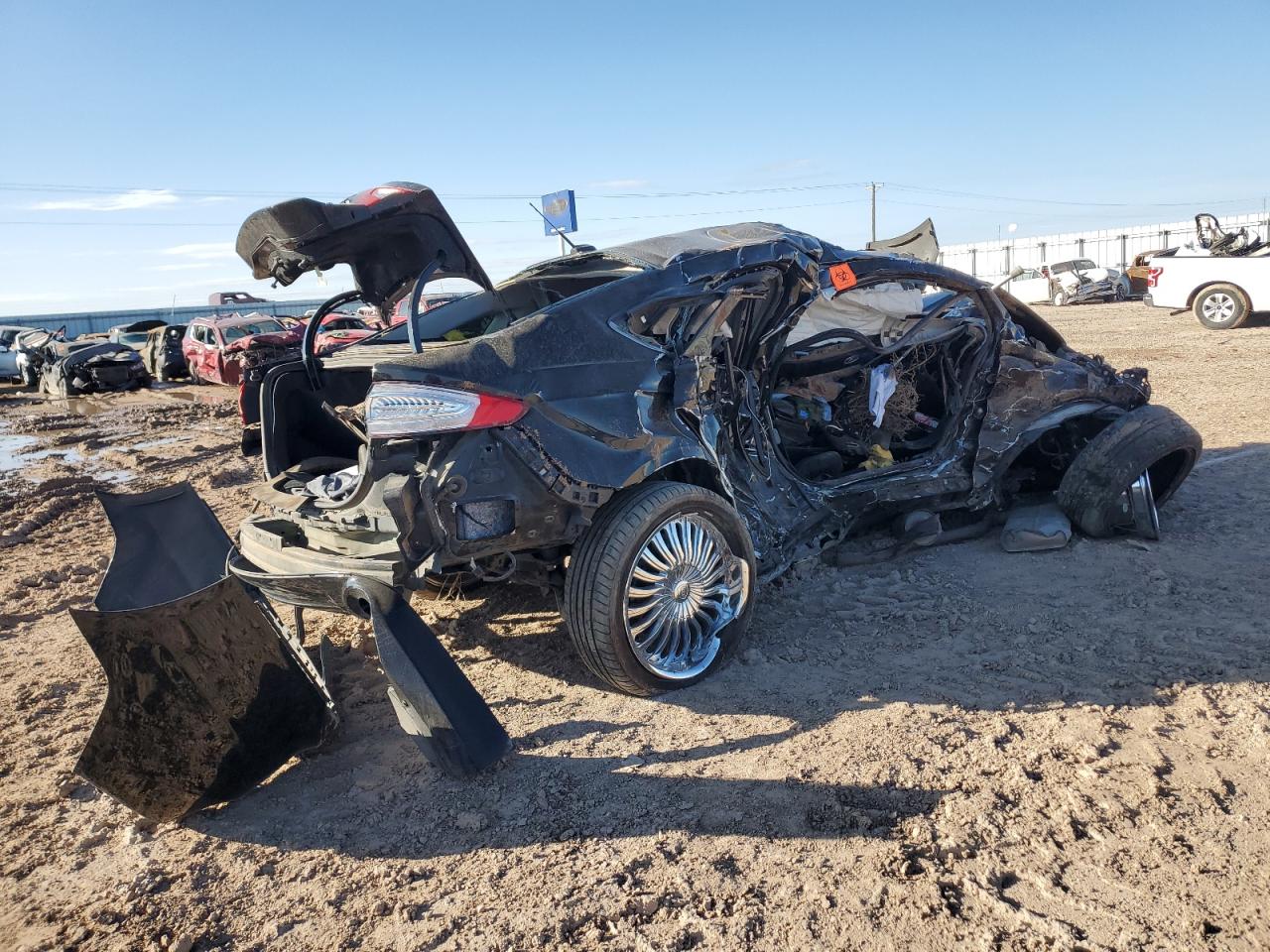 2016 Ford Fusion VIN 1FA6P0H7XG5128806 Copart auction photo, all over / side damage thumbnail 3
