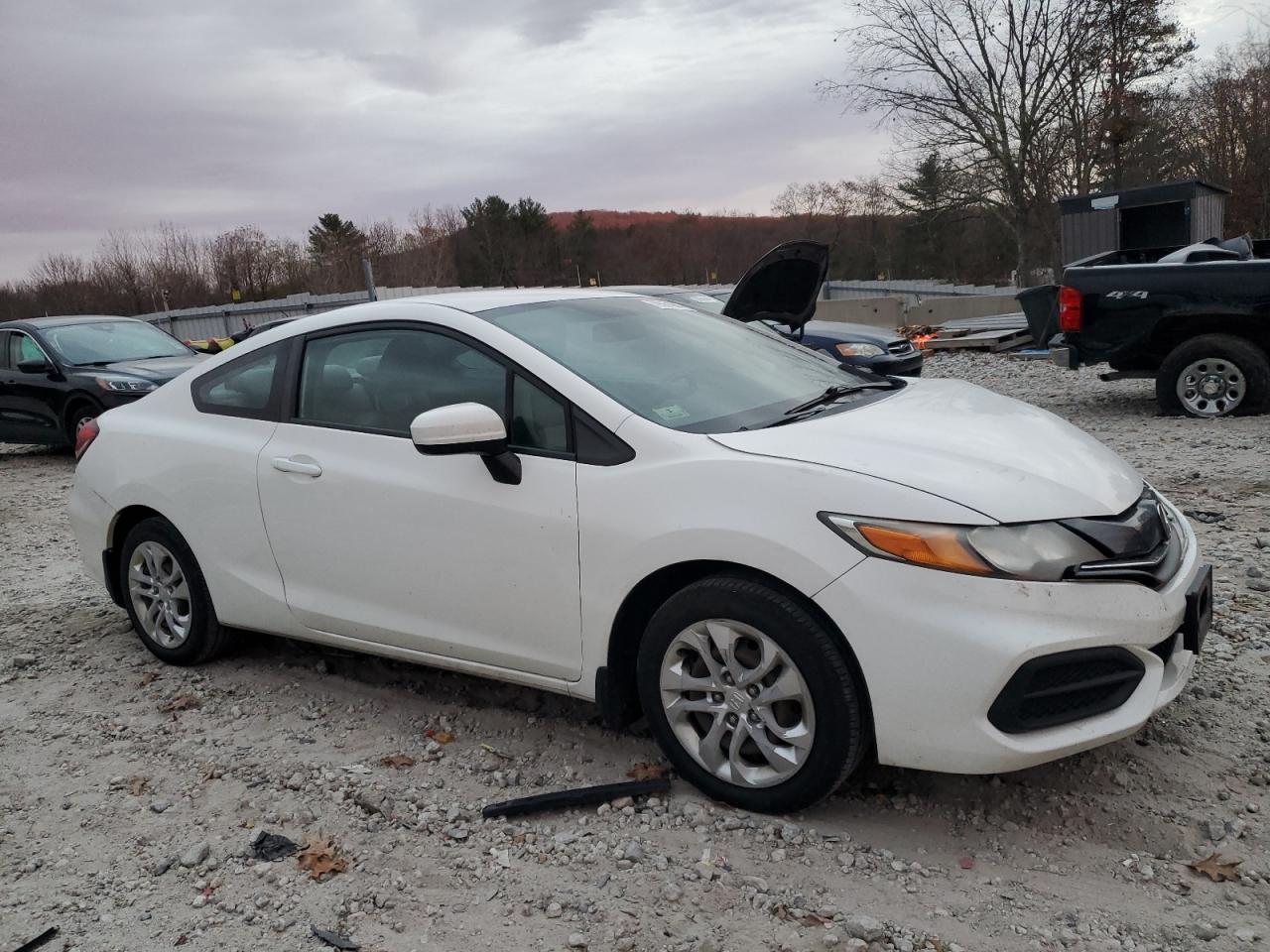 2015 Honda Civic VIN 2HGFG3B5XFH518591 Copart auction photo, front end / side damage thumbnail 4