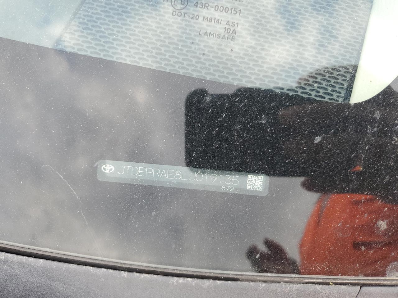 2020 Toyota Corolla VIN JTDEPRAE8LJ019135 Copart auction photo, side damage thumbnail 13