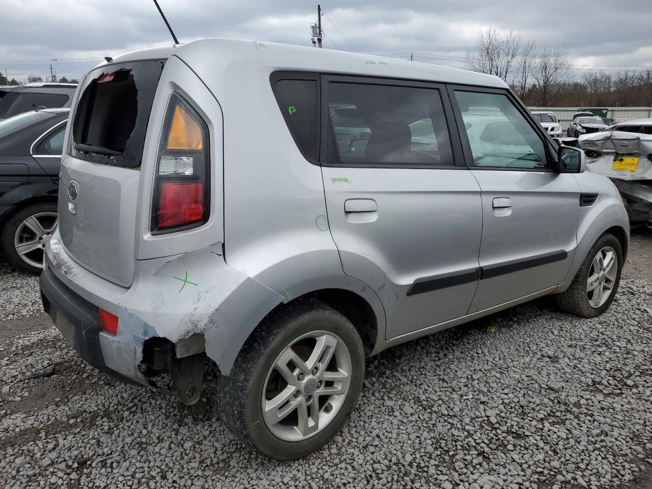 2010 KIA Soul VIN KNDJT2A29A7702804 Copart auction photo, rear end damage thumbnail 3