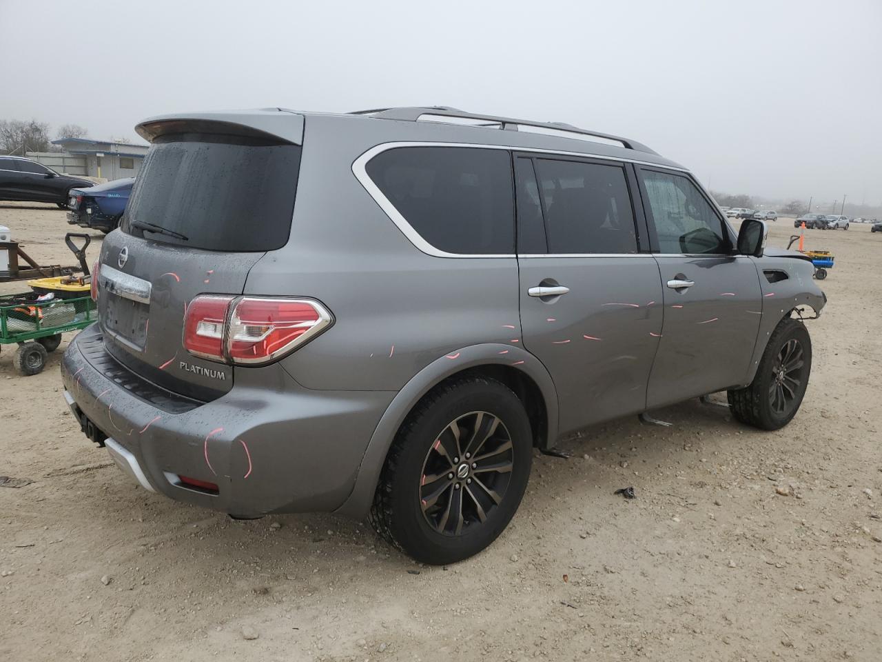2017 Nissan Armada VIN JN8AY2NC9H9510905 Copart auction photo, front end / side damage thumbnail 3
