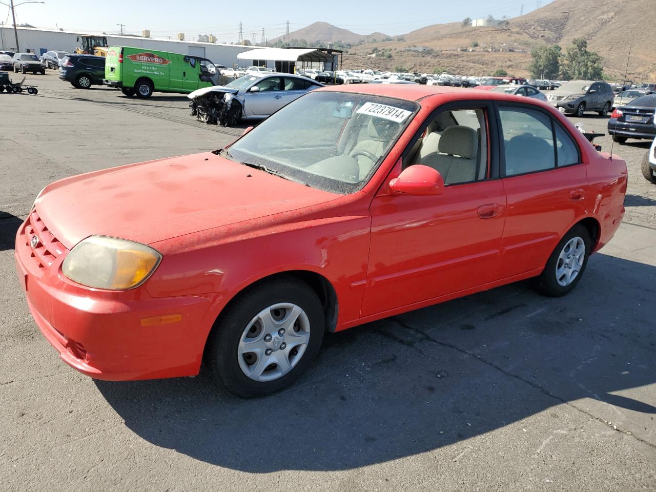 2005 Hyundai Accent VIN KMHCG45C55U593854