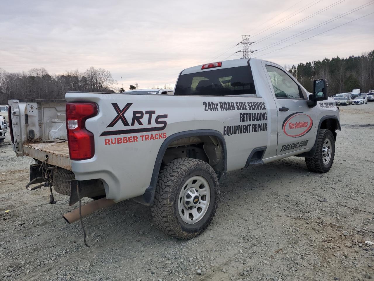 2020 Chevrolet Silverado VIN 1GC3WRE70LF285712 Copart auction photo, all over damage thumbnail 3