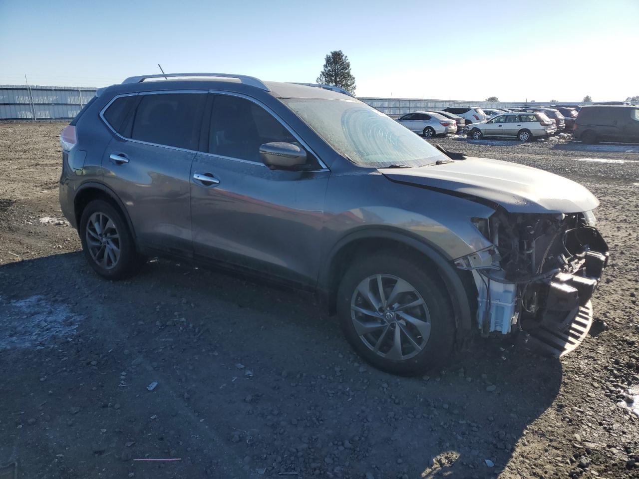 2016 Nissan Rogue VIN 5N1AT2MV0GC762083 Copart auction photo, front end / side damage thumbnail 4
