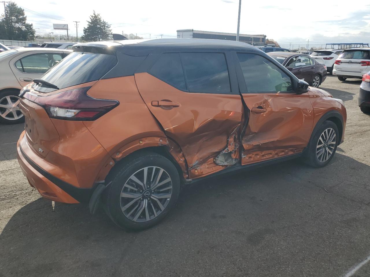 2022 Nissan Kicks VIN 3N1CP5CV8NL482730 Copart auction photo, side damage thumbnail 3
