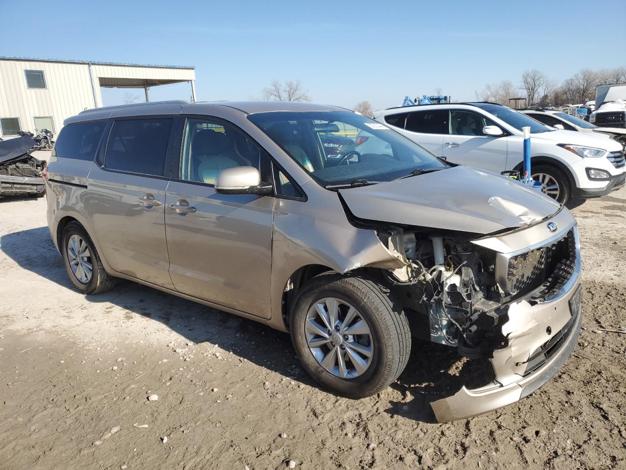 2017 KIA Sedona VIN KNDMB5C13H6240620 Copart auction photo, front end damage thumbnail 4