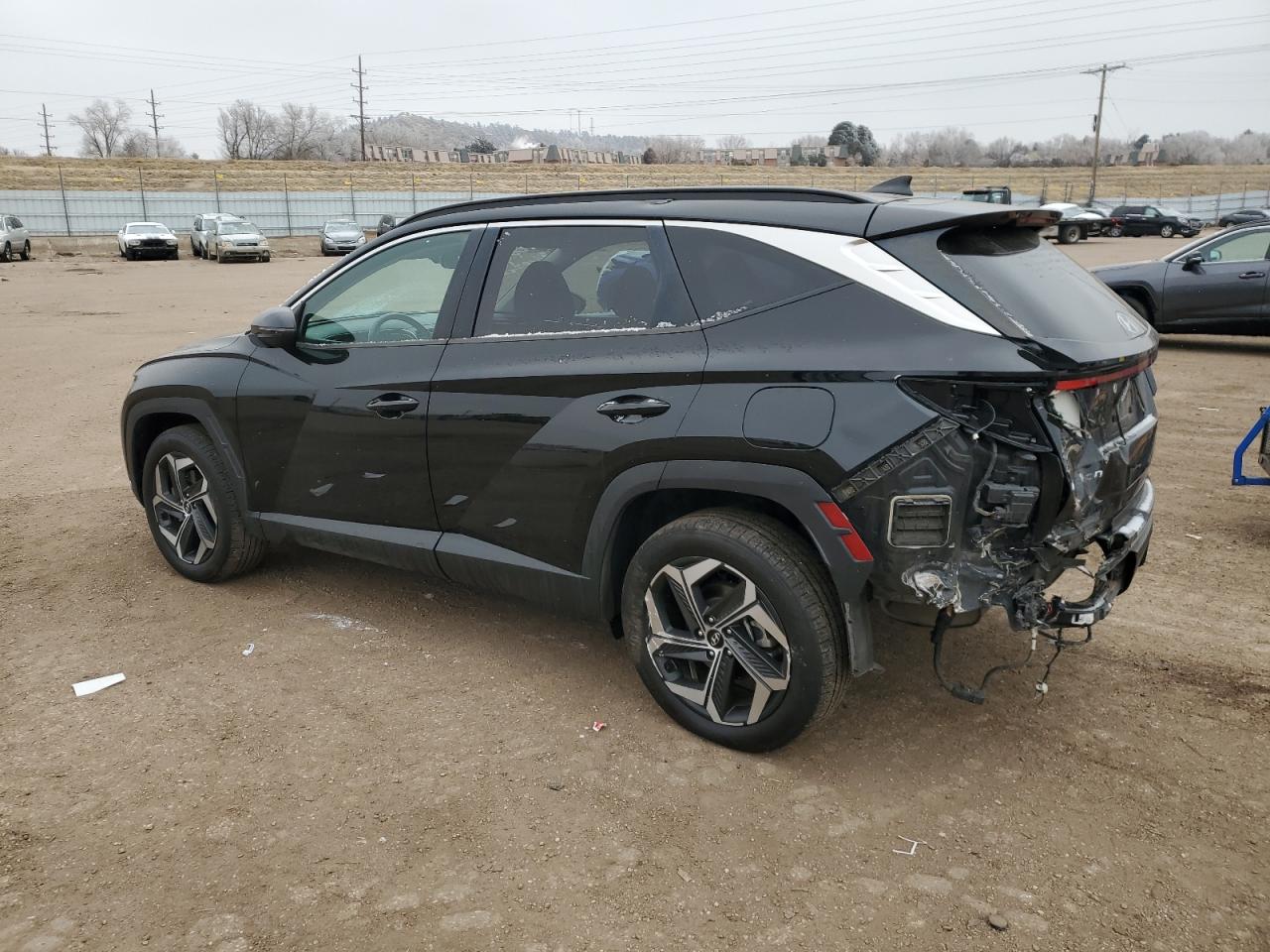 2022 Hyundai Tucson VIN 5NMJFCAE4NH032665 Copart auction photo, rear end / side damage thumbnail 2