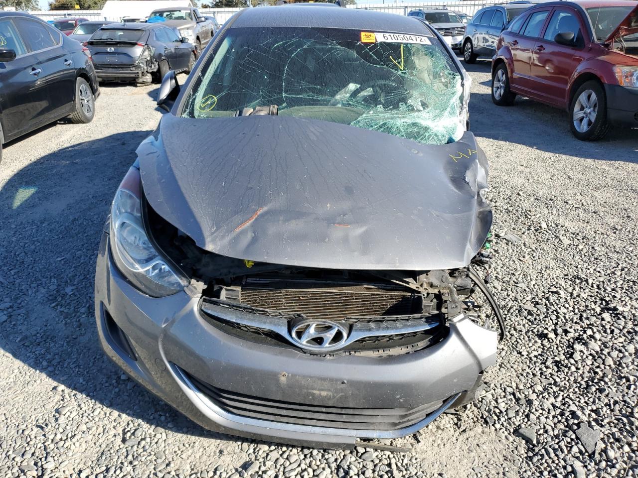 2013 Hyundai Elantra VIN 5NPDH4AEXDH381389 Copart auction photo, all over damage thumbnail 7