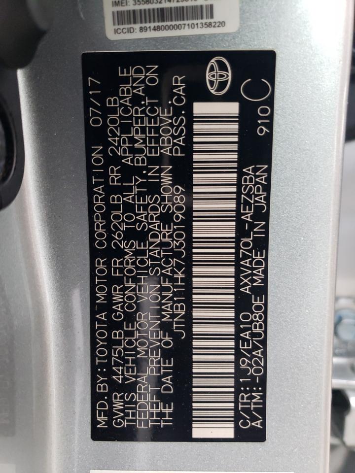 2018 Toyota Camry VIN JTNB11HK7J3019089 Copart auction photo, front end / side damage thumbnail 13