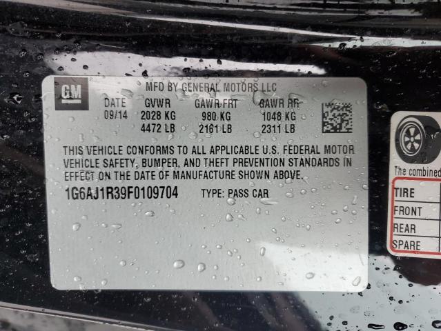 2015 Cadillac ATS VIN 1G6AJ1R39F0109704 Copart auction photo, side / rear end damage thumbnail 12