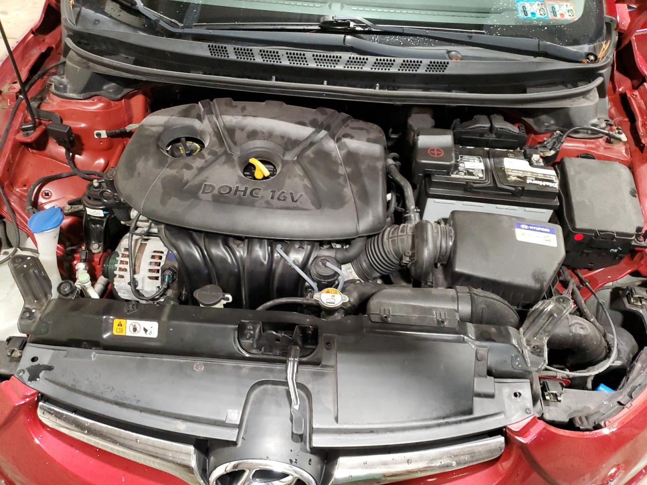2015 Hyundai Elantra VIN KMHDH4AE3FU227322 Copart auction photo, front end damage thumbnail 12