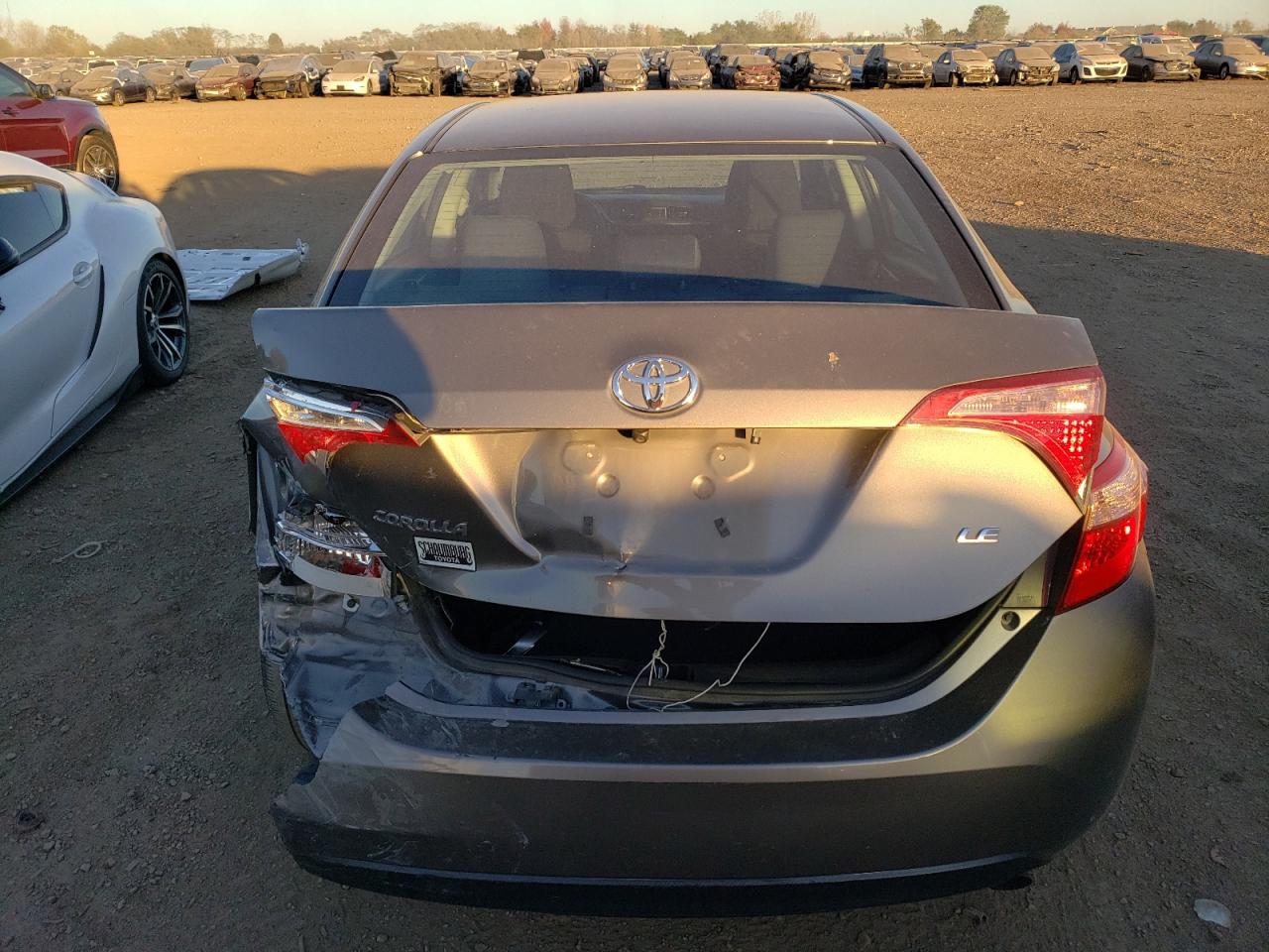 2019 Toyota Corolla VIN 2T1BURHE2KC129965 Copart auction photo, front end / rear end damage thumbnail 6