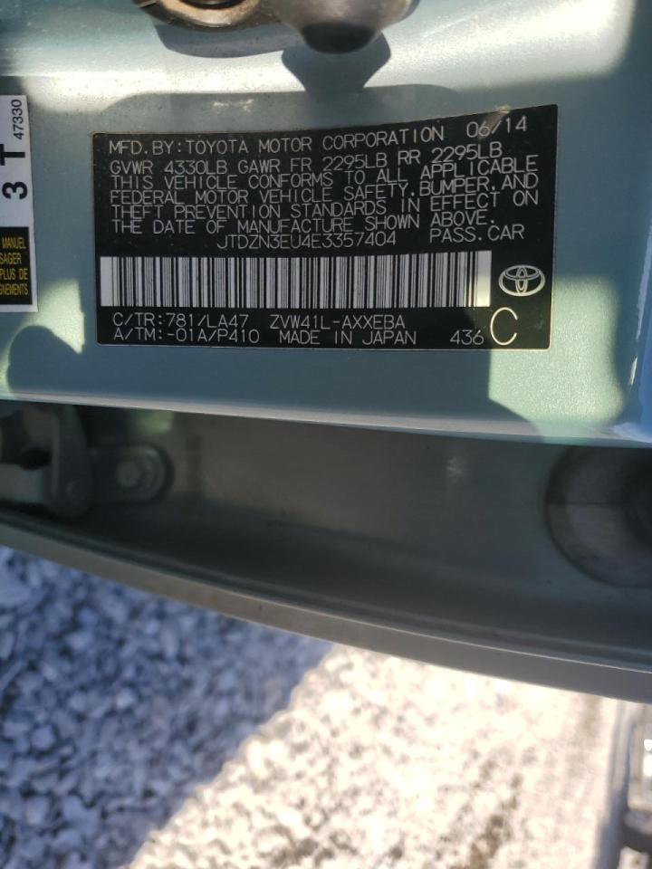 2014 Toyota Prius VIN JTDZN3EU4E3357404 Copart auction photo, front end damage thumbnail 12