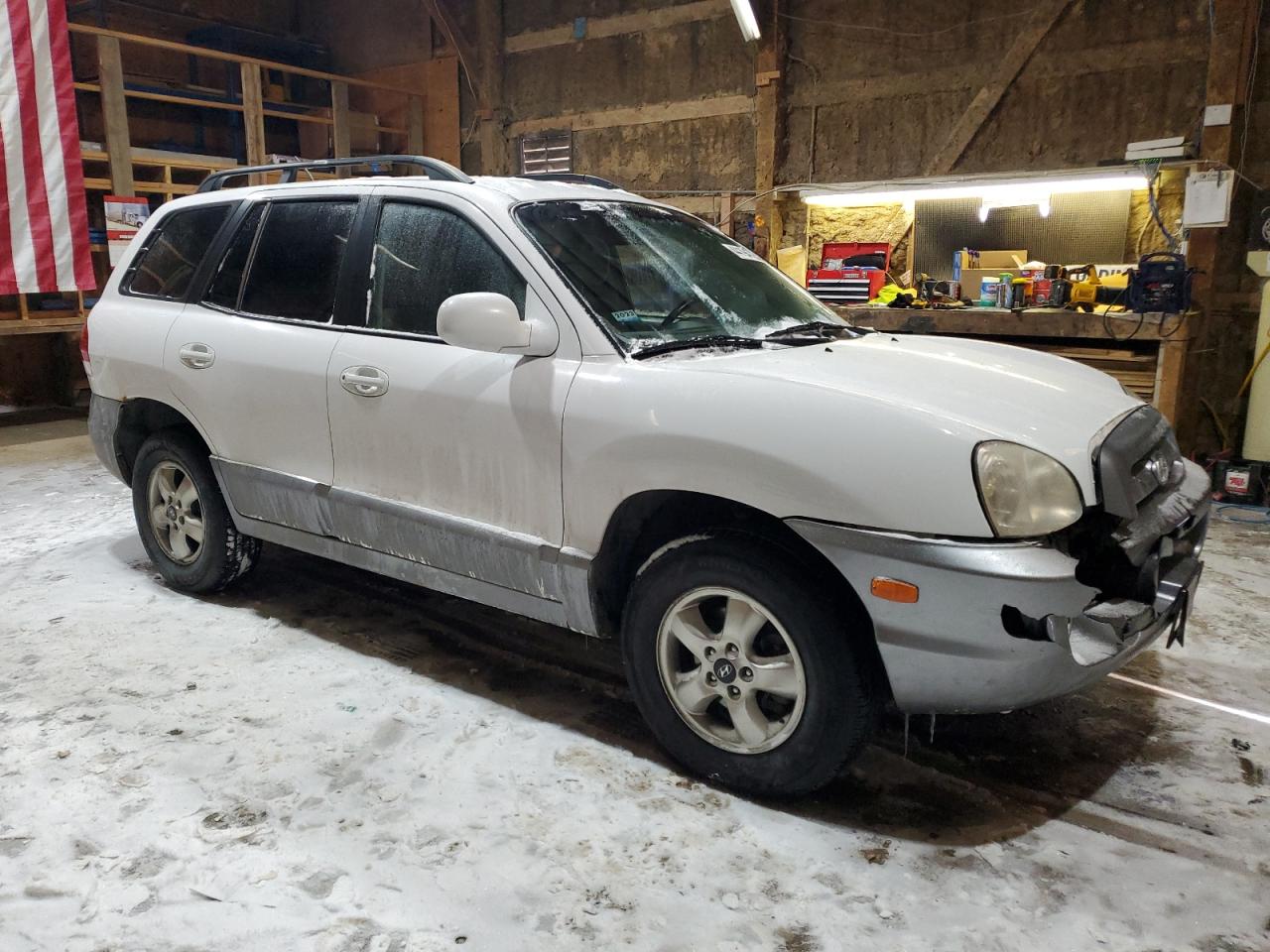 2006 Hyundai Santa Fe VIN KM8SC73D56U069948 Copart auction photo, front end damage thumbnail 4