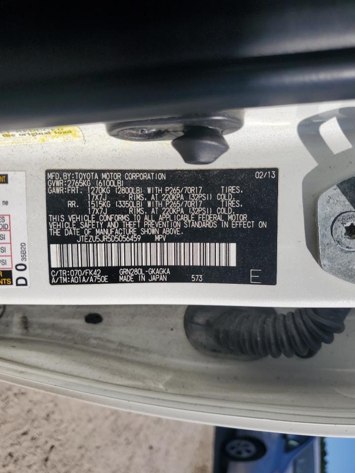 2013 Toyota 4Runner VIN JTEZU5JR5D5056459 Copart auction photo, front end / minor dent/scratches damage thumbnail 14