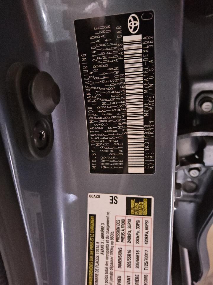 2024 Toyota Corolla VIN 5YFB4MDE9RP126208 Copart auction photo, rear end / minor dent/scratches damage thumbnail 13