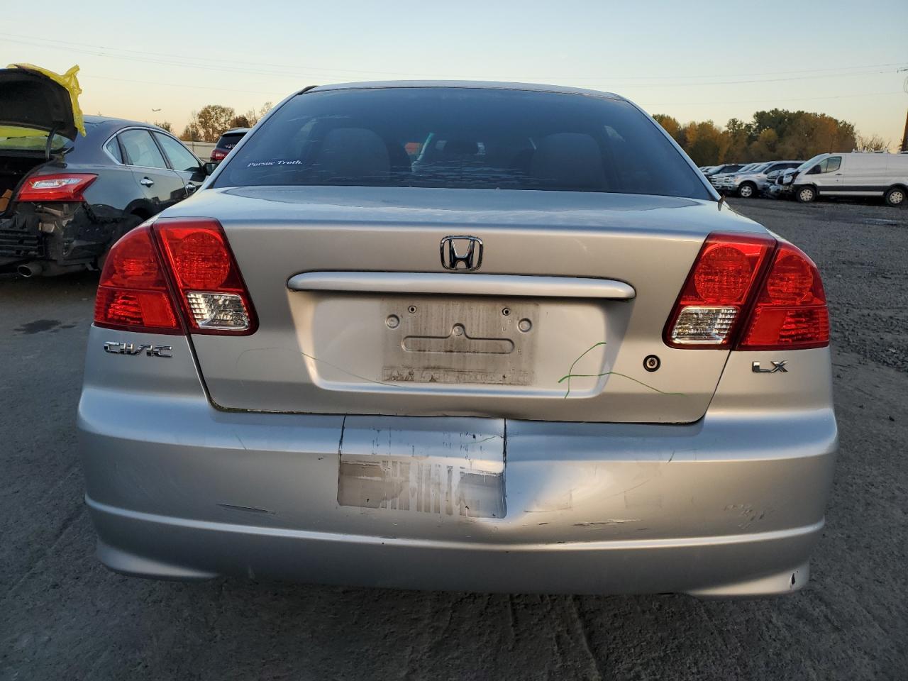2005 Honda Civic VIN JHMES15545S002757 Copart auction photo, rear end damage thumbnail 6