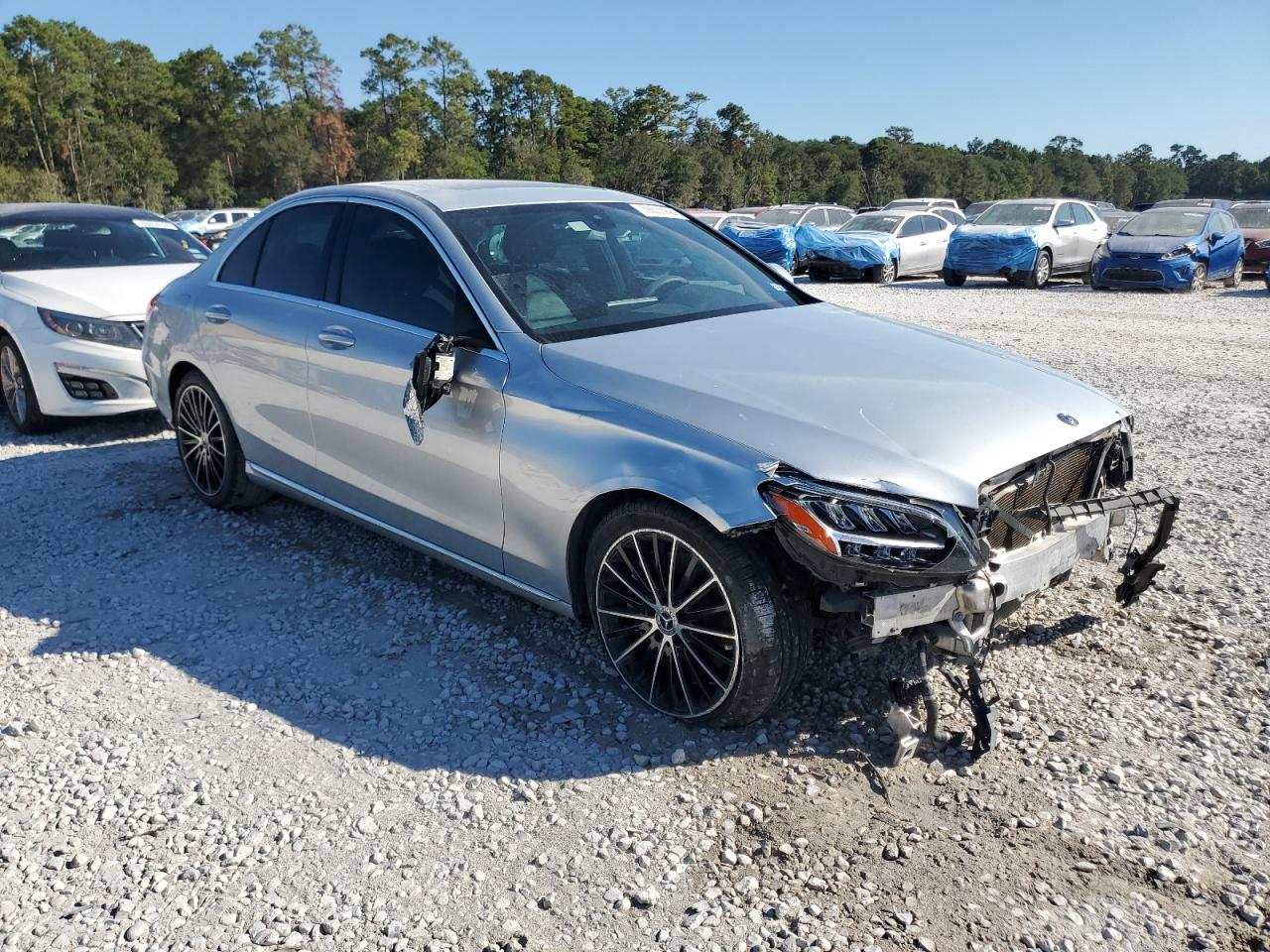 2021 Mercedes-Benz C-klasse VIN W1KWF8DB9MR653534 Copart auction photo, front end damage thumbnail 4