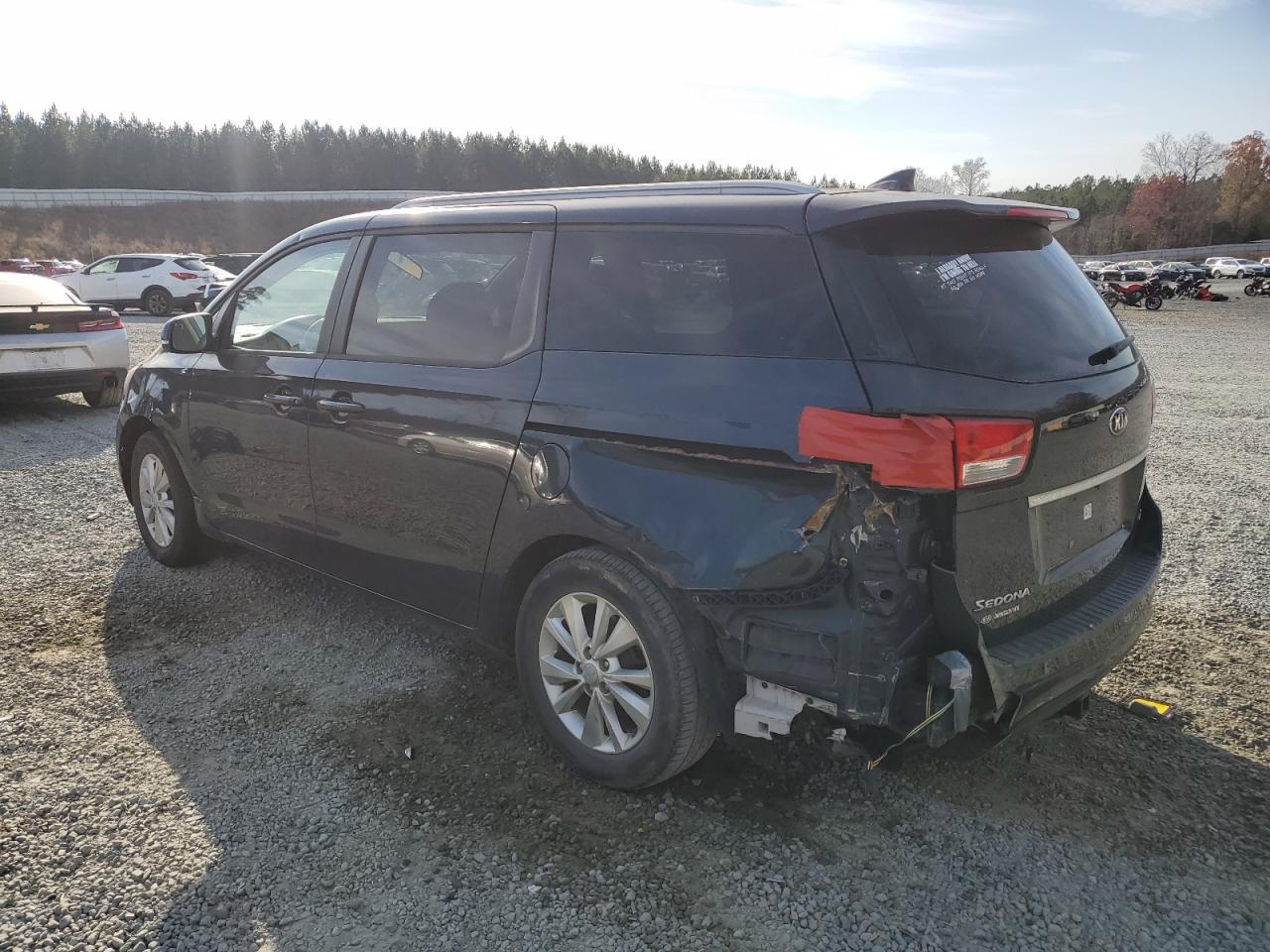 2015 KIA Sedona VIN KNDMB5C11F6043085 Copart auction photo, all over / damage history damage thumbnail 2