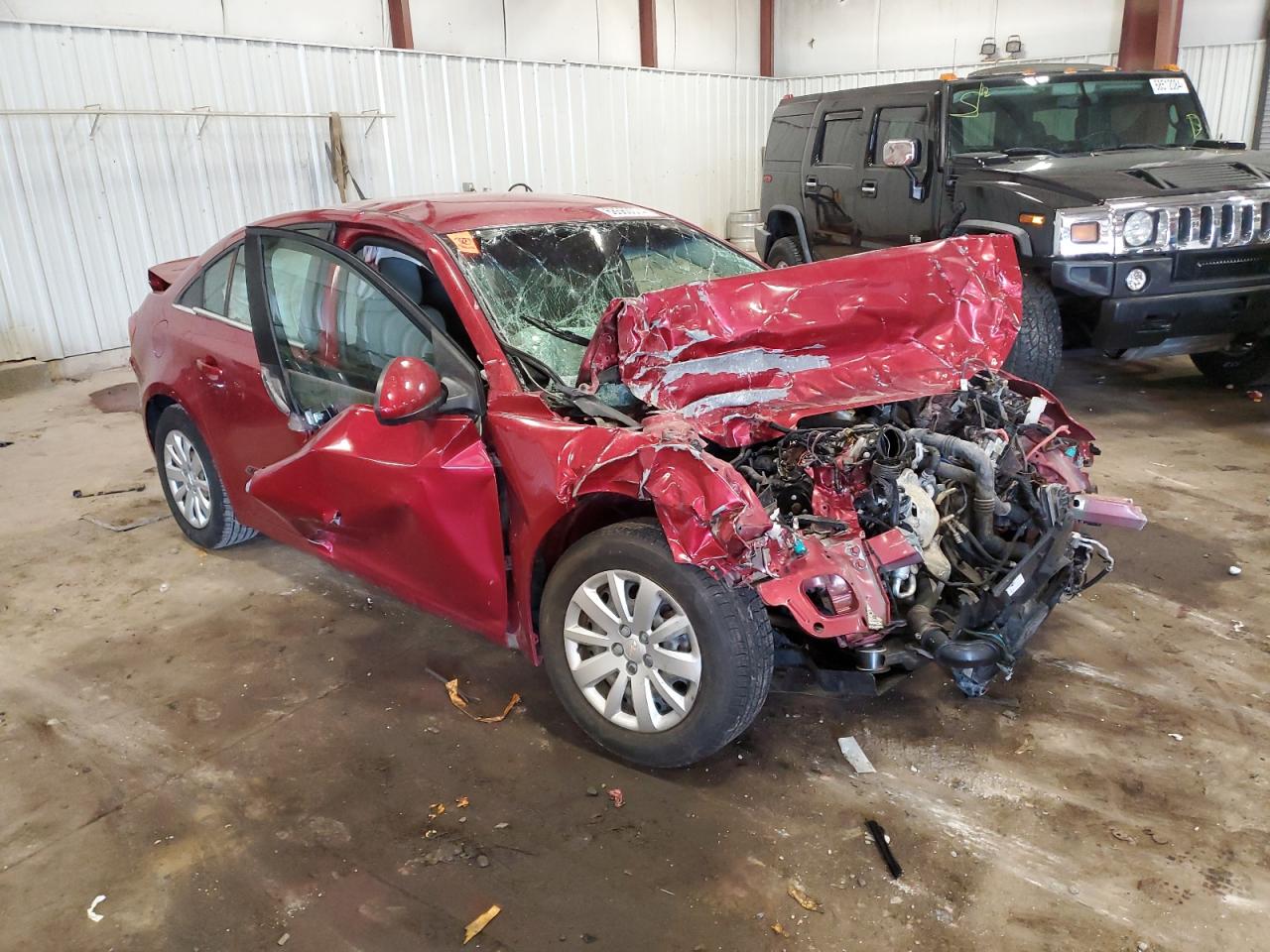 2011 Chevrolet Cruze VIN 1G1PF5S99B7302363 Copart auction photo, front end / side damage thumbnail 4