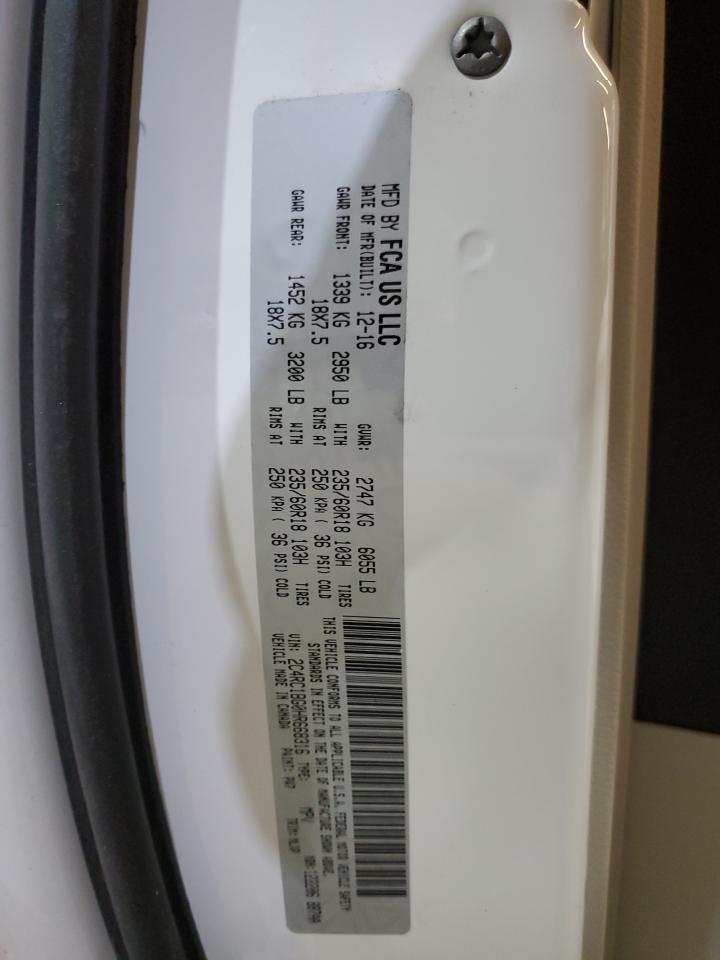 2017 Chrysler Pacifica VIN 2C4RC1BG0HR668316 Copart auction photo, front end / side damage thumbnail 14