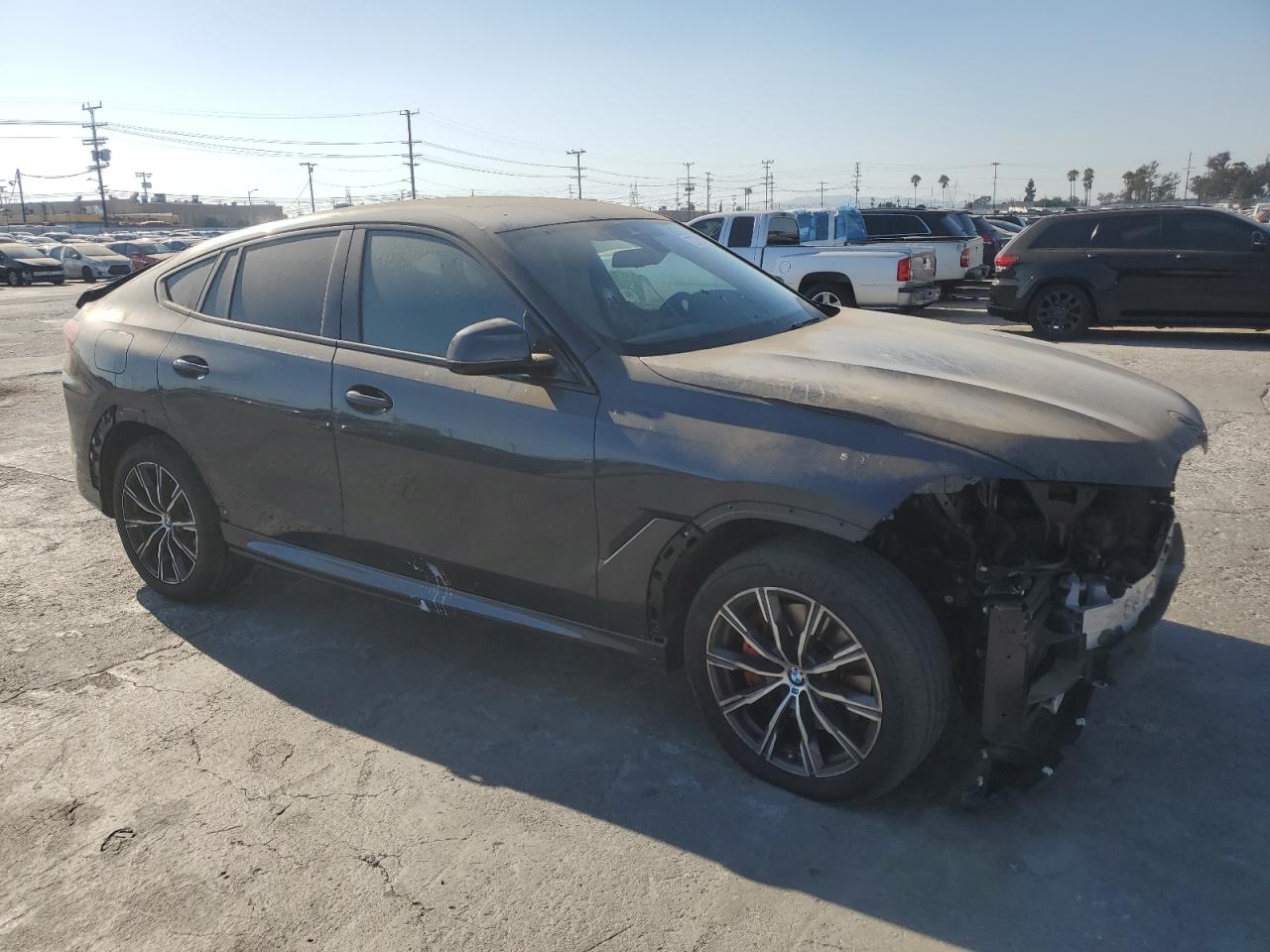 2022 BMW X6 VIN 5UXCY6C02N9M49640 Copart auction photo, front end / rear end damage thumbnail 4