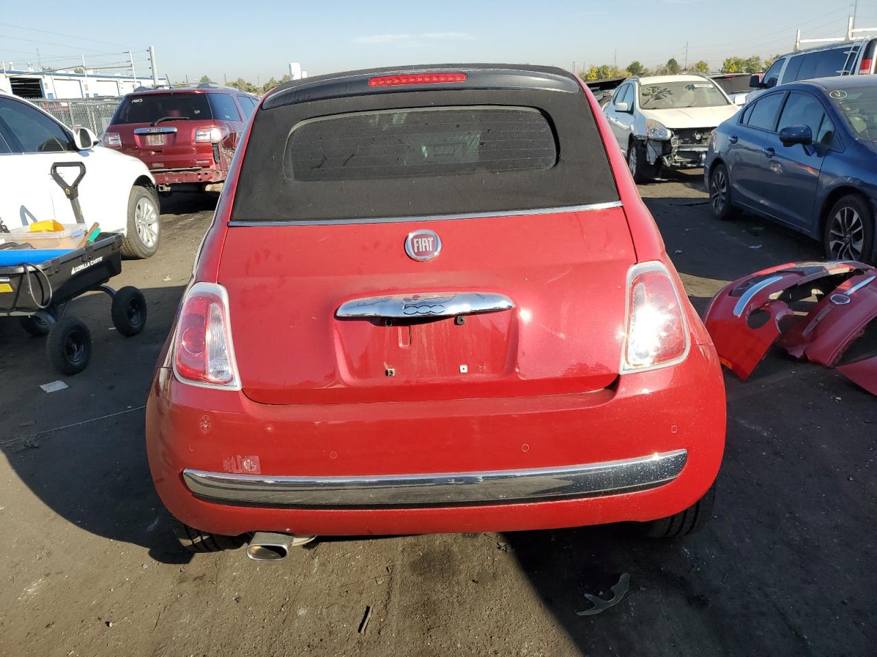 2012 Fiat 500 VIN 3C3CFFER7CT164931 Copart auction photo, all over damage thumbnail 6