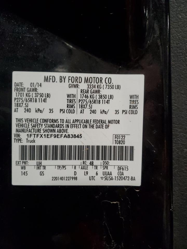 2014 Ford F-150 VIN 1FTFX1EF9EFA83845 Copart auction photo, front end damage thumbnail 13