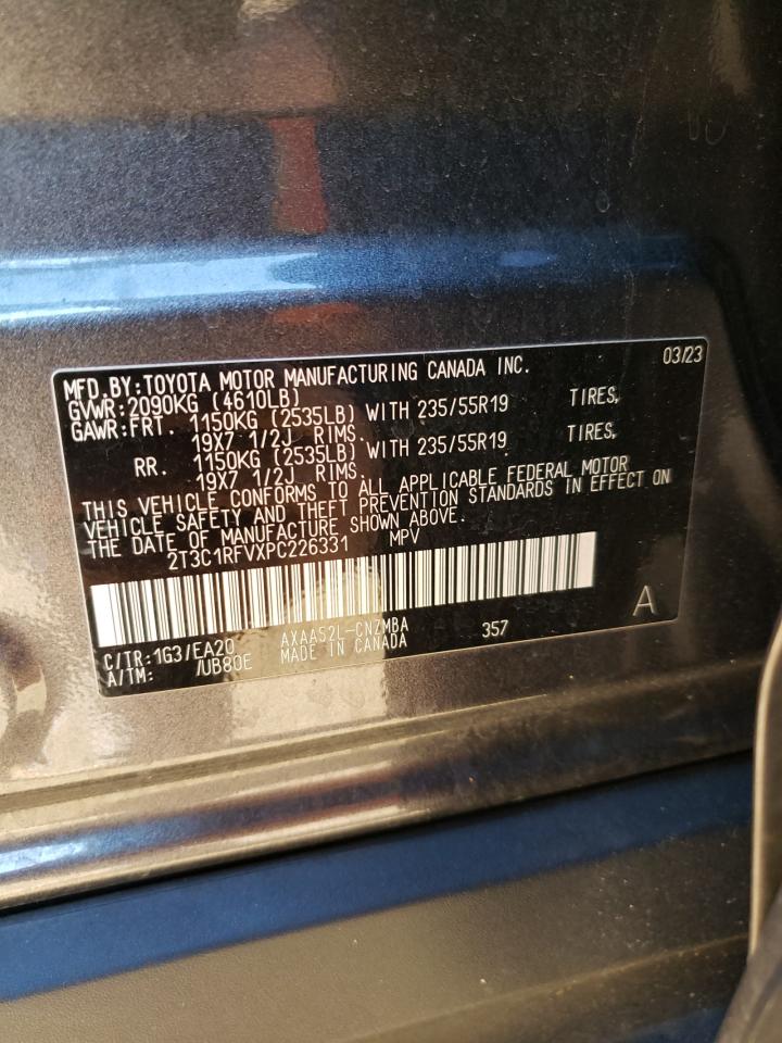 2023 Toyota RAV 4 VIN 2T3C1RFVXPC226331 Copart auction photo, front end damage thumbnail 13