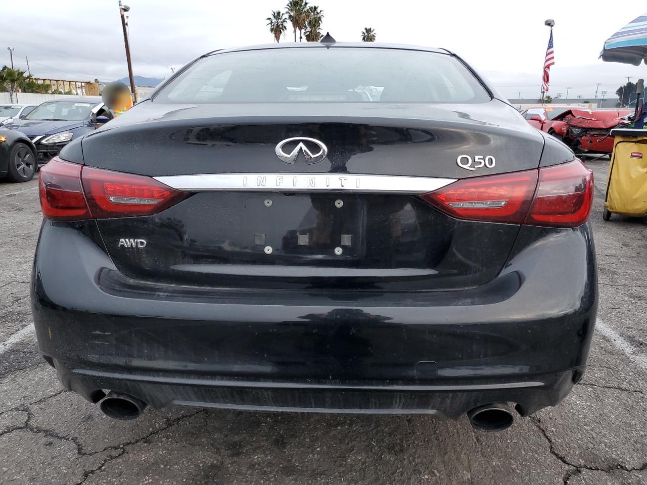 2018 Infiniti Q50 VIN JN1EV7AR8JM432863 Copart auction photo, vandalism damage thumbnail 6