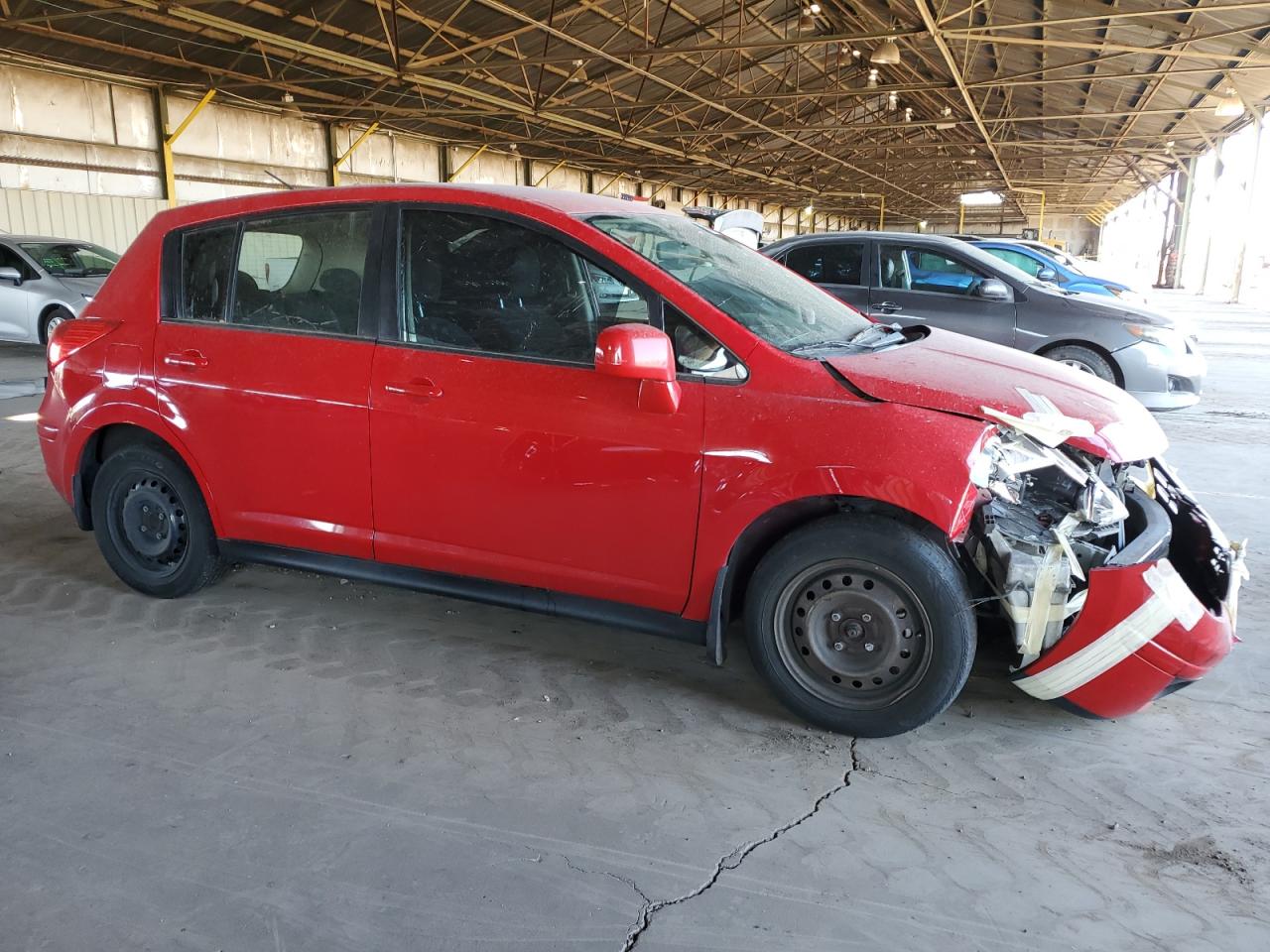 2010 Nissan Versa VIN 3N1BC1CP2AL442543 Copart auction photo, front end / side damage thumbnail 4