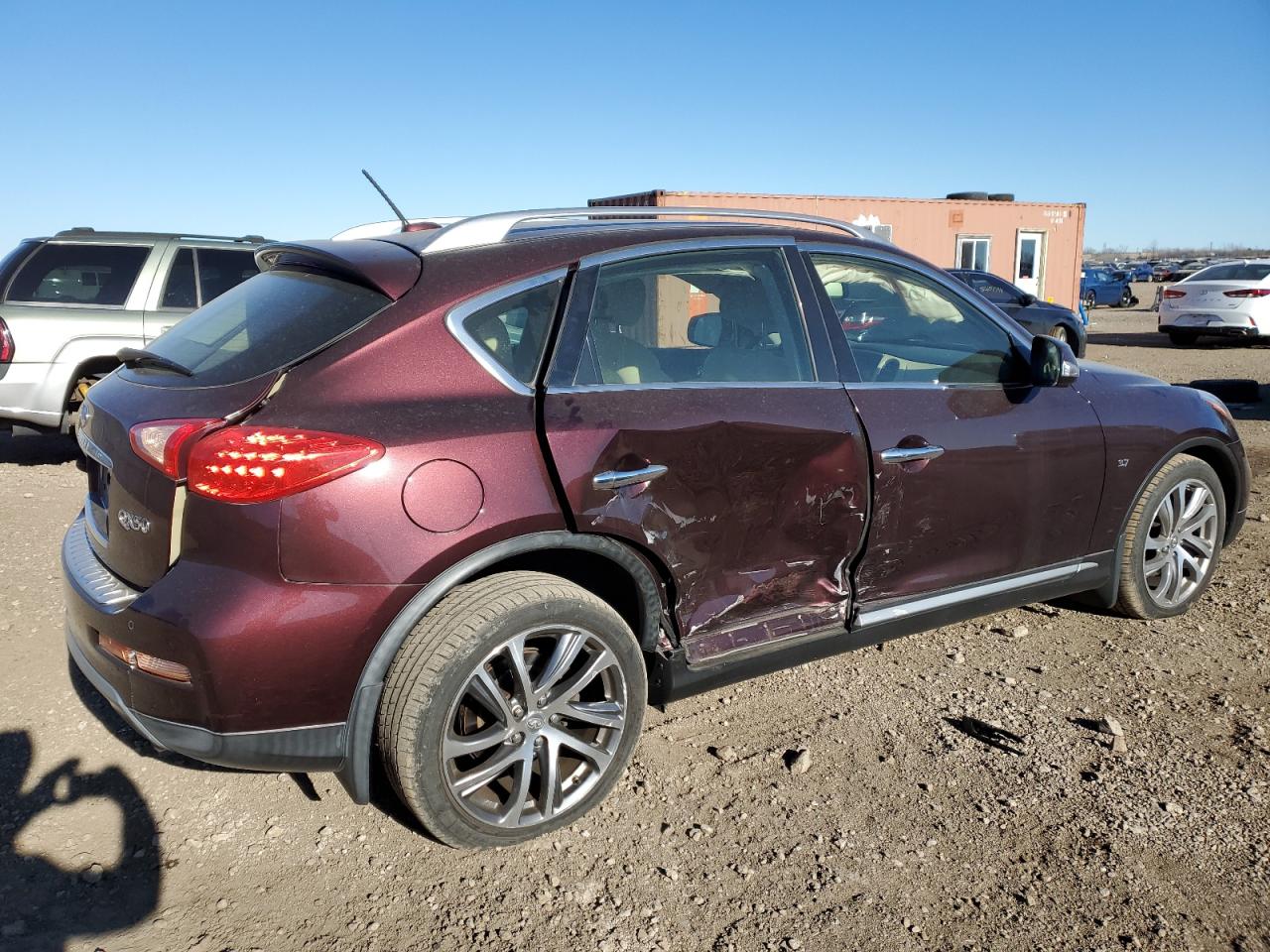 2016 Infiniti QX50 VIN JN1BJ0RR2GM261126 Copart auction photo, side / rear end damage thumbnail 3